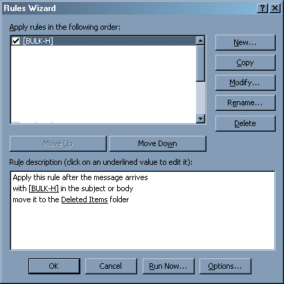 Outlook Filters